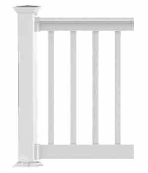 Main 1 - 8'x36" LVL Finyl Line™ TTOP RAIL
KIT 1-1/2 SQ BAL WHITE -